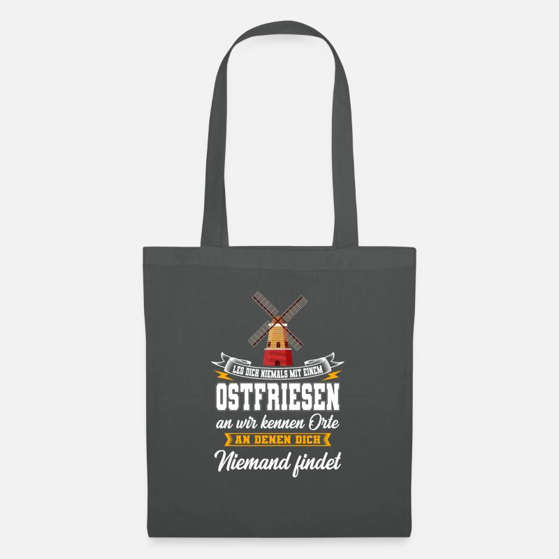 Ostfriese Ostfriesland lustiger Spruch Geschenk - Stoffbeutel - Graphite