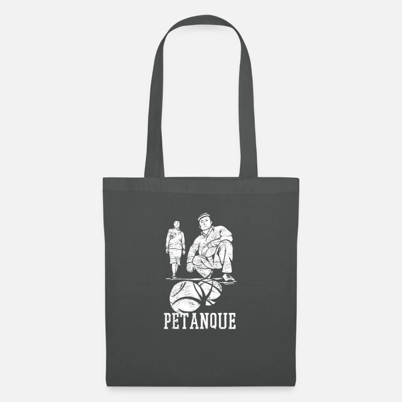 Petanque Boule Boccia Geschenk - Stoffbeutel - Graphite