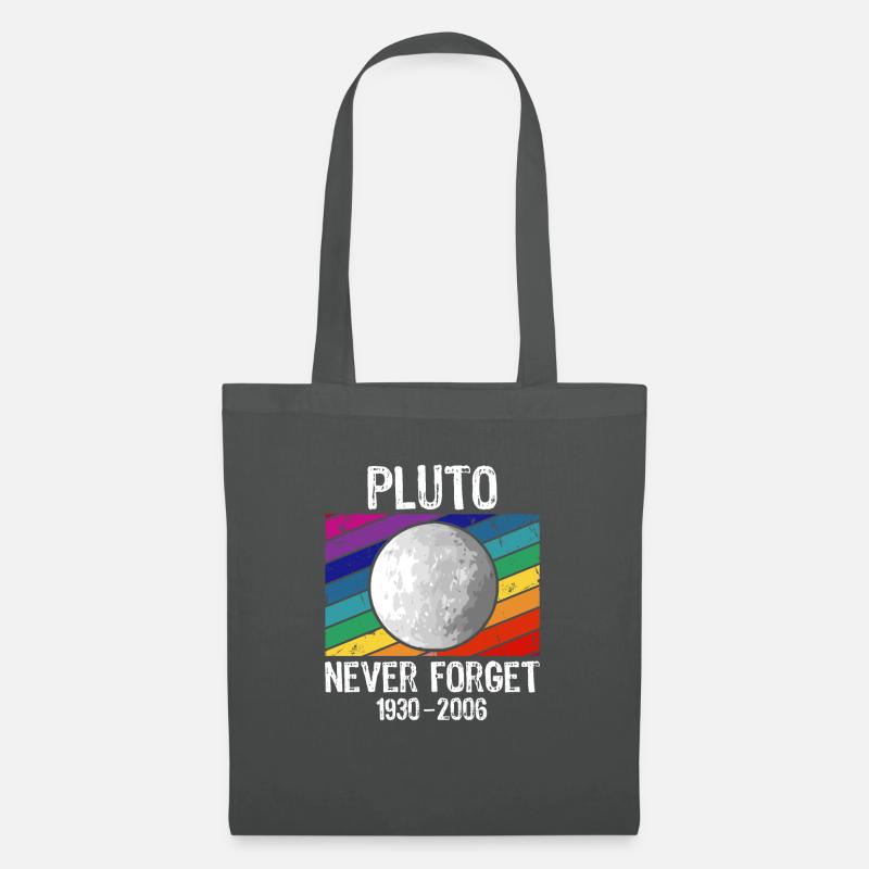 Retro Pluto Never Forget 1930 - 2006 - Stoffbeutel - Graphite