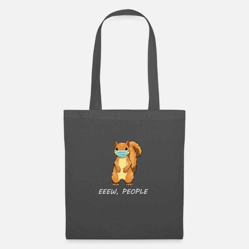 Lustiges Eichhörnchen Retro Party Squirrel Maske - Stoffbeutel - Graphite