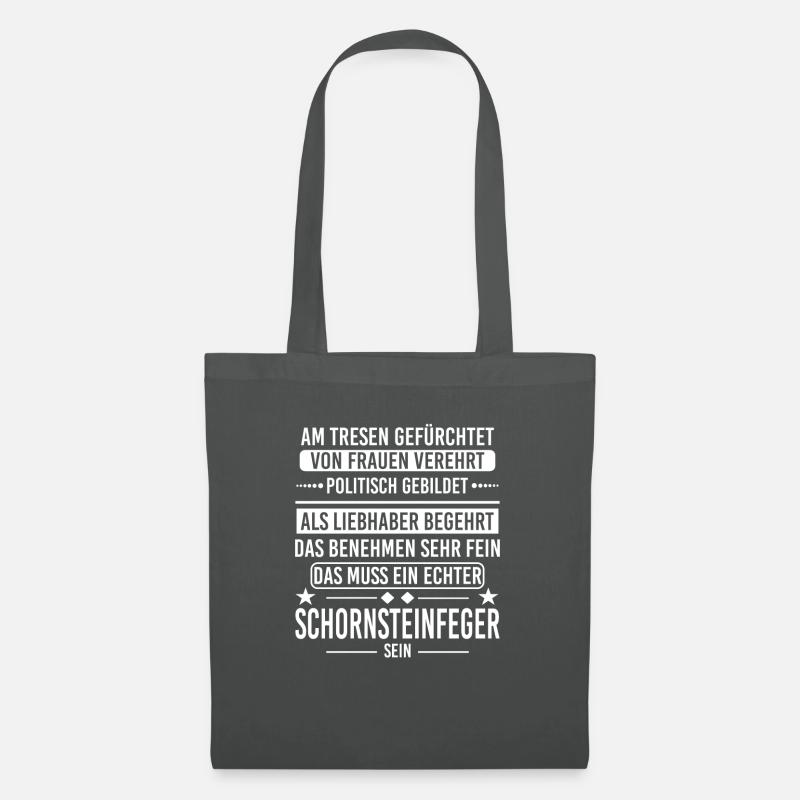 Schornsteinfeger Glück Geschenk - Stoffbeutel - Graphite