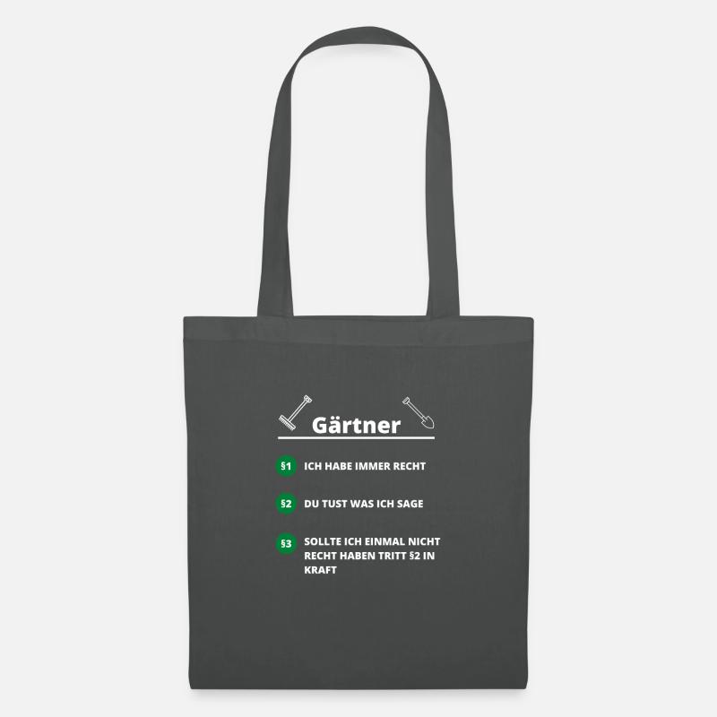 Gärtner Regeln Gartenbau Landschaftsbau - Stoffbeutel - Graphite