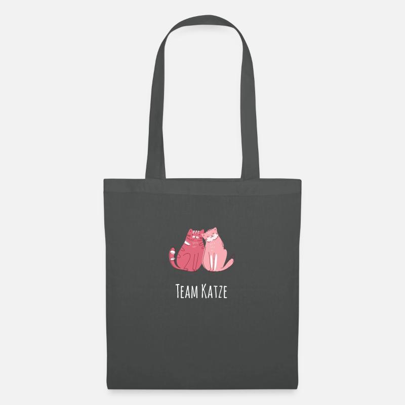 Team Katze - Stoffbeutel - Graphite