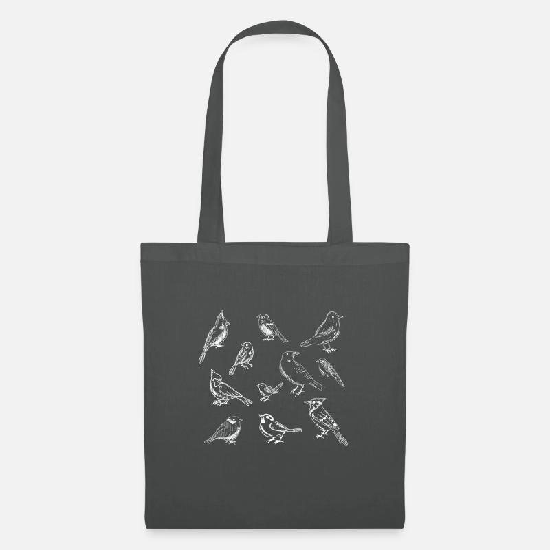 Spatz Haussperling Vogel Naturschutz Geschenk - Stoffbeutel - Graphite