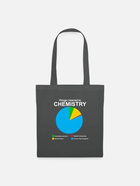 Wissenschaft Chemie Physik Mathematik Biologe Nerd - Stoffbeutel - Graphite