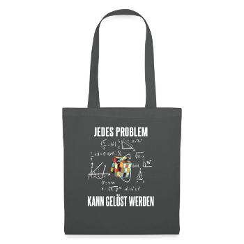 Cube Würfel Mathematiker - Stoffbeutel - Graphite - Vorne