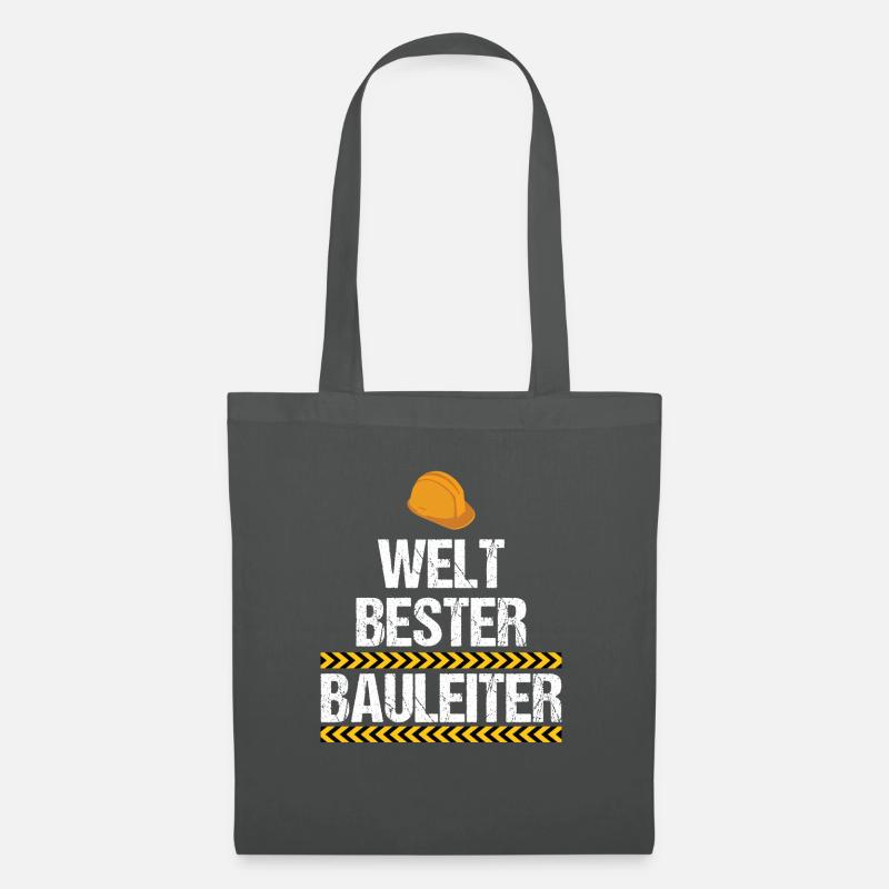 Welt Bester Bauleiter - Stoffbeutel - Graphite