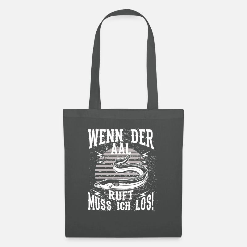 Wenn der Aal ruft muss ich los - Stoffbeutel - Graphite
