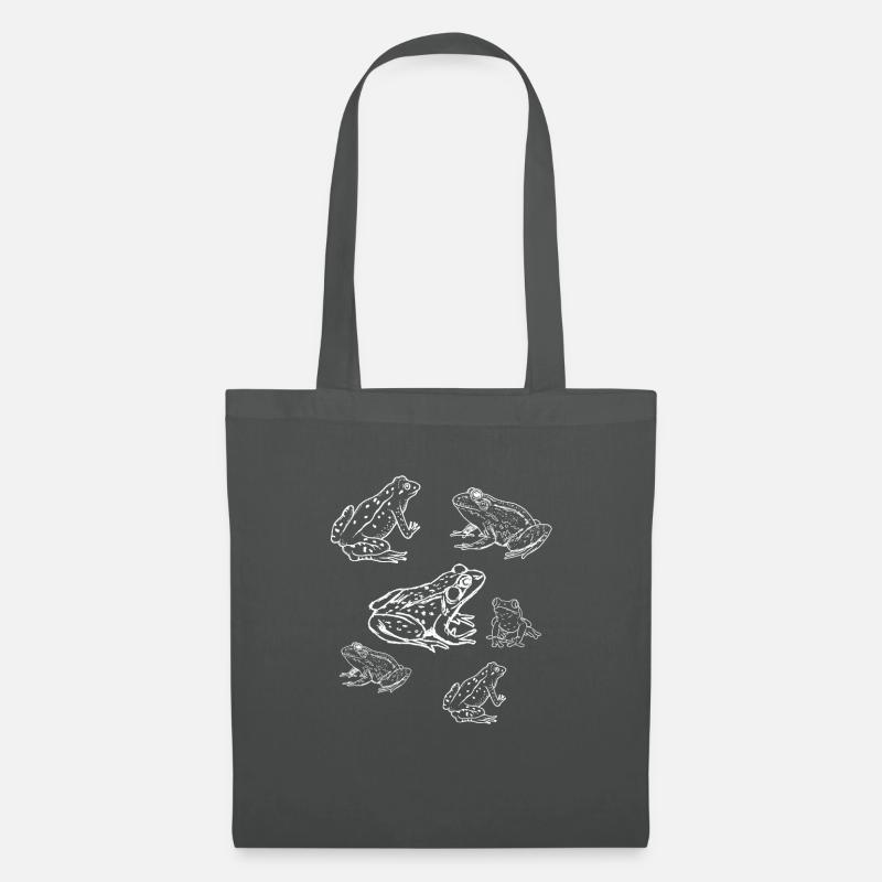 Frog Toad Collage - Tote Bag - graphite grey