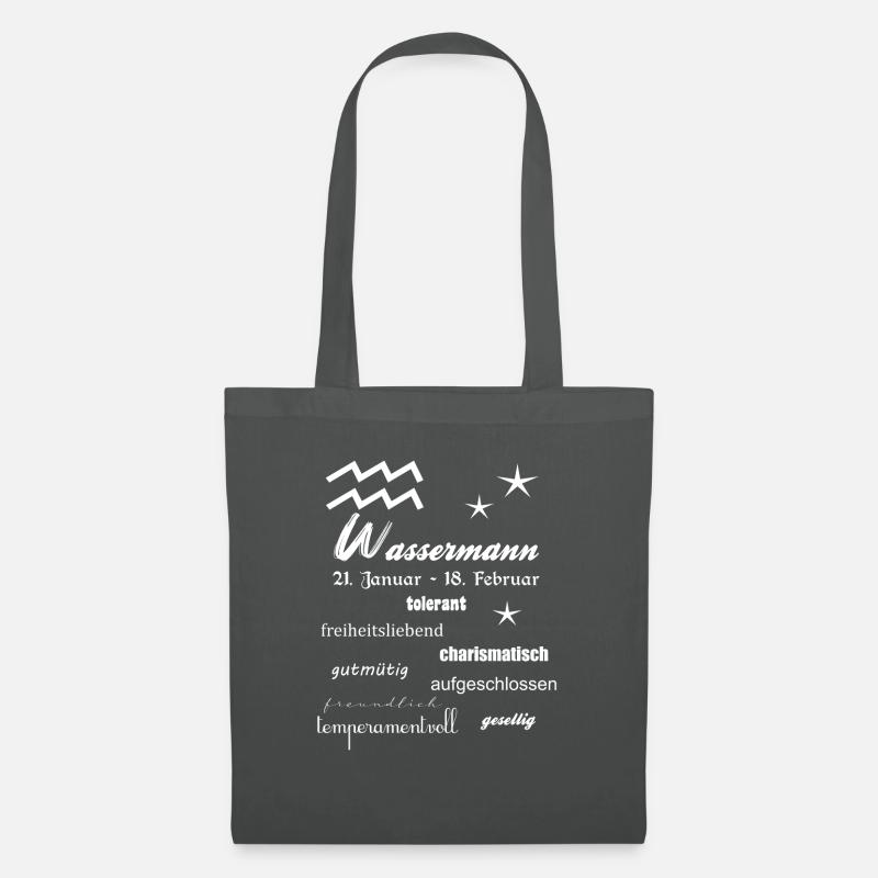 Wassermann Sternzeichen - Stoffbeutel - Graphite