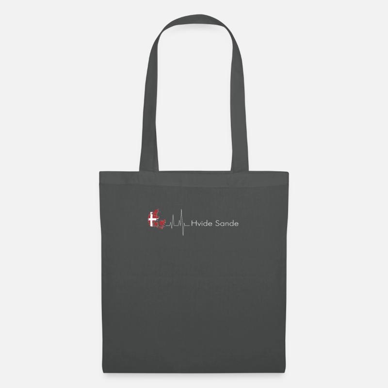 Hvide Sande Kopenhagen Dänemark EKG Geschenkidee - Stoffbeutel - Graphite