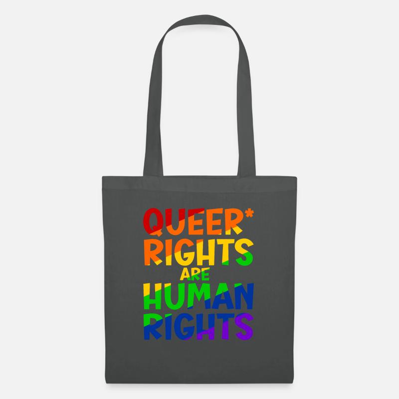 Queer Rights are Human Rights - Stoffbeutel - Graphite