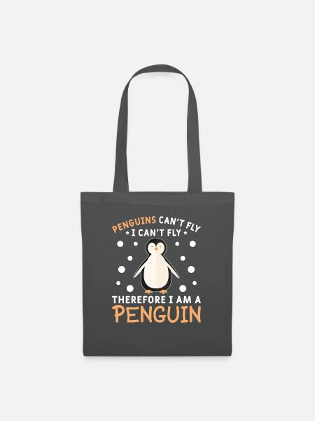 Pinguin Pinguine Penguin Pinguinliebhaber - Stoffbeutel - Graphite