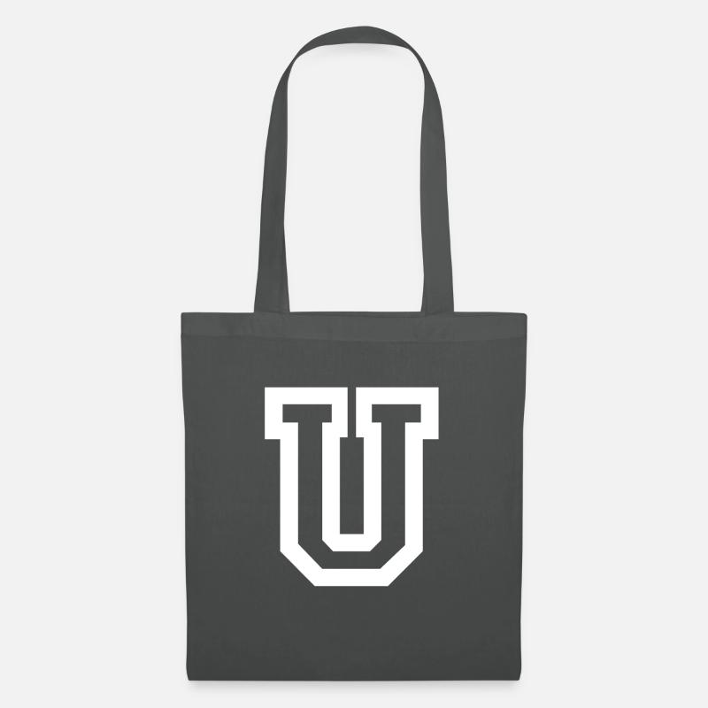 Buchstabe U - Stoffbeutel - Graphite