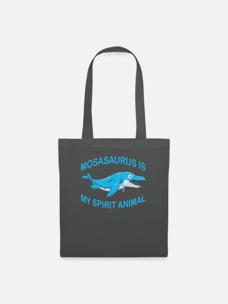 Meeresbiologe Mosasaurus Uhrzeit Dinosaurier - Stoffbeutel - Graphite