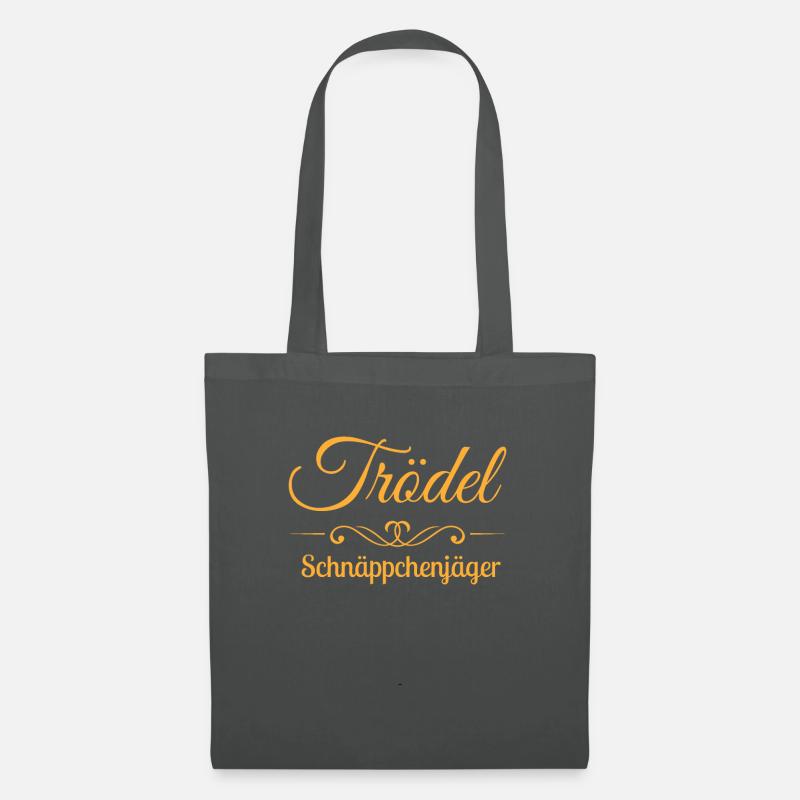Trödel Schnäppchenjäger Flohmarkt Trödelmarkt - Stoffbeutel - Graphite