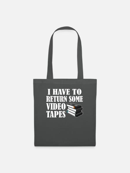 Videokassette Tape Neunziger Geschenk - Stoffbeutel - Graphite