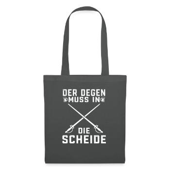 Sportschütze Degen Sportschießen Königskompanie - Stoffbeutel - Graphite - Vorne