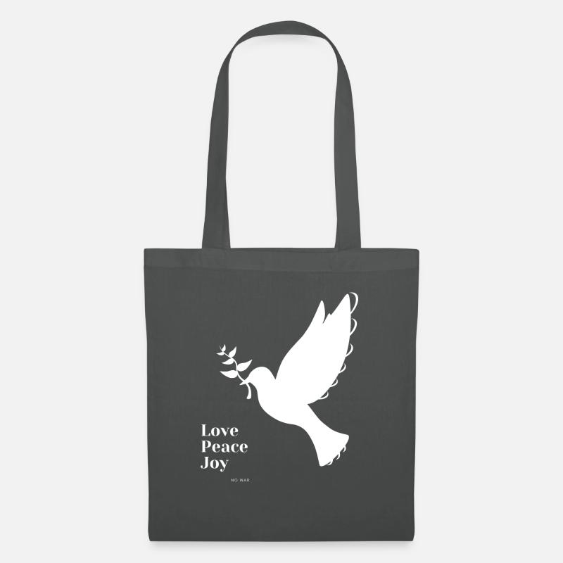 Love Peace Joy - Stoffbeutel - Graphite