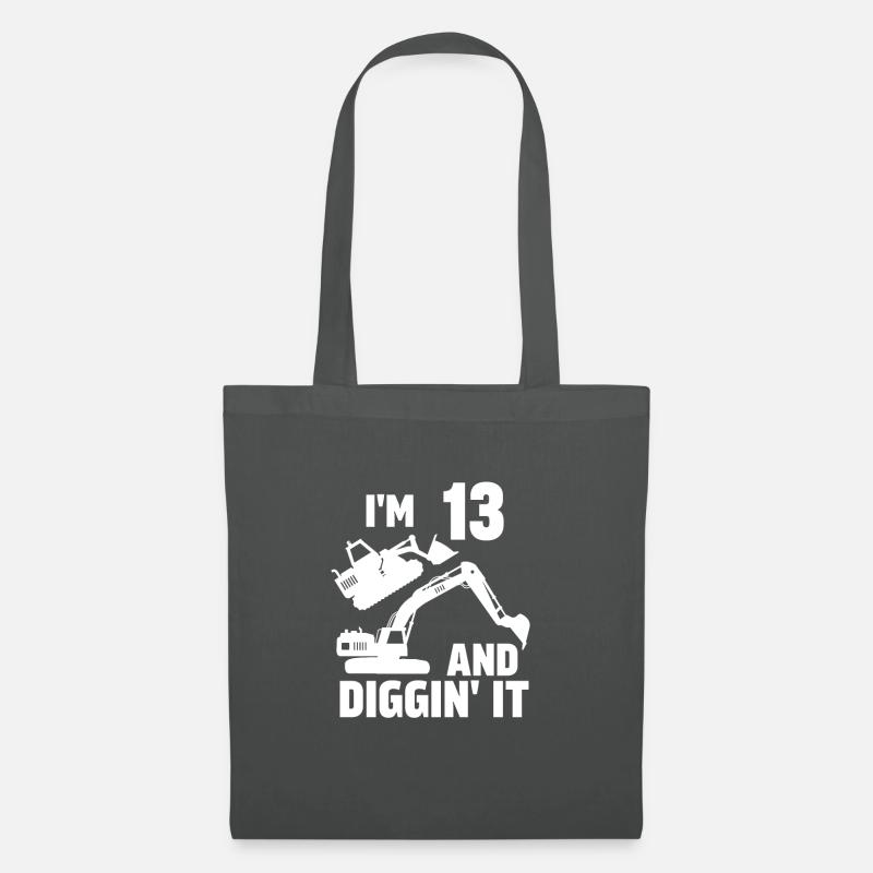 Ich bin 13 und Diggin' It - Stoffbeutel - Graphite