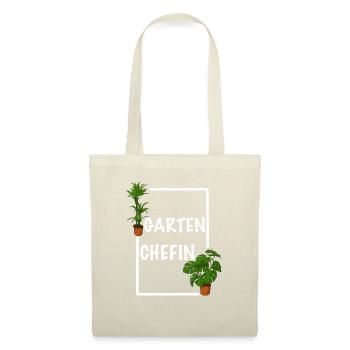 Garten Chefin lustiges Frauen Garten Outfit - Stoffbeutel - Natur - Vorne