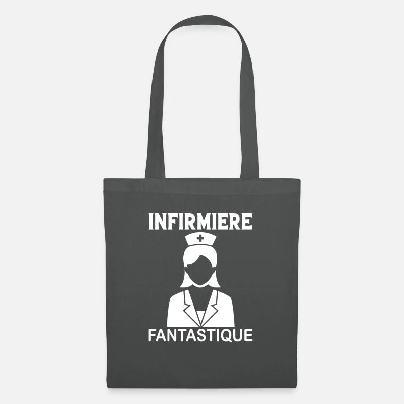 Tshirt Frau Krankenschwester fantastisch - Stoffbeutel - Graphite