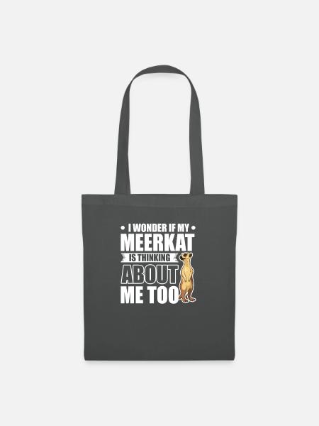 Erdmännchen Surikat Meerkat - Stoffbeutel - Graphite