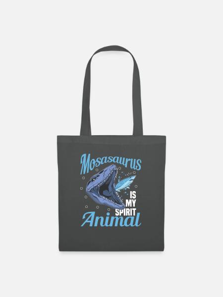 Meeresbiologe Mosasaurus Uhrzeit Dinosaurier - Stoffbeutel - Graphite