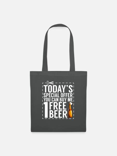 Biertrinker Bier Geschenke - Stoffbeutel - Graphite