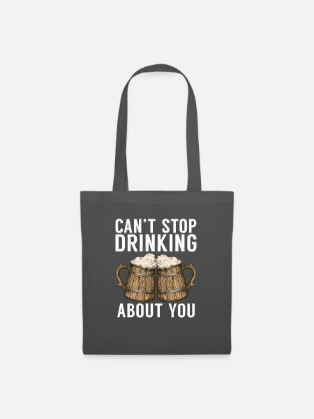 Biertrinker Bier Geschenke - Stoffbeutel - Graphite