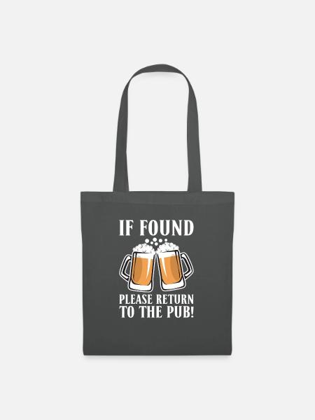 Biertrinker Bier Geschenke - Stoffbeutel - Graphite