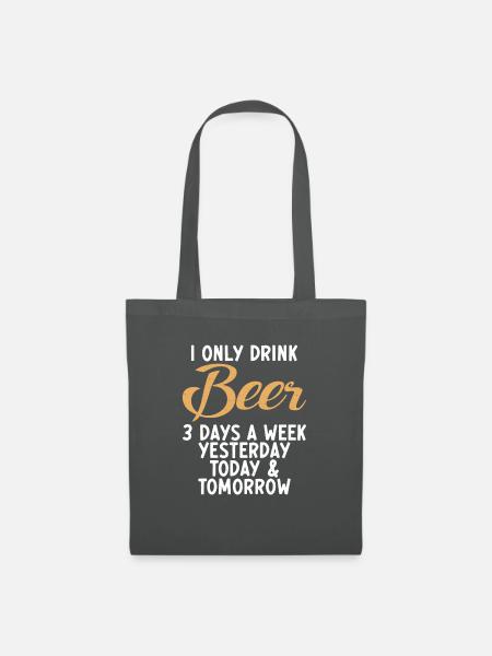 Biertrinker Bier Geschenke - Stoffbeutel - Graphite