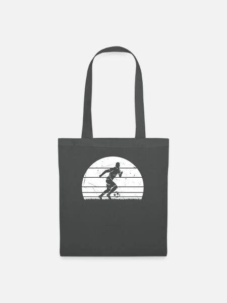 Playing Soccer Sunset Soccer Player - Soccer - Stoffbeutel - Graphite