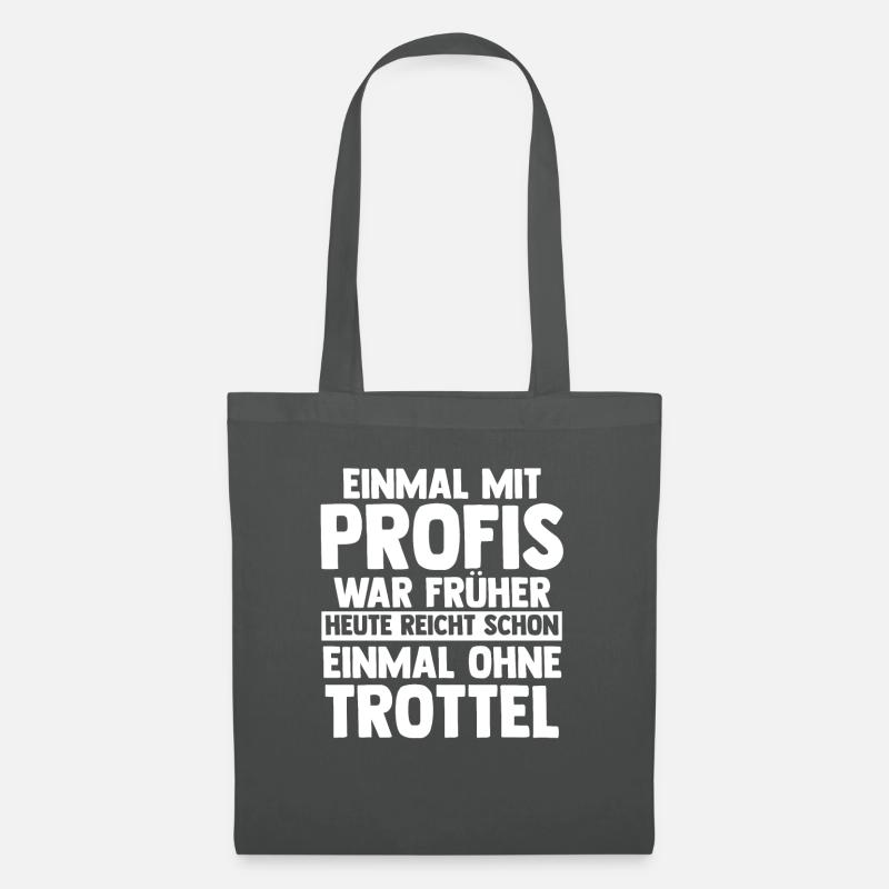 Einmal Mit Profis Arbeiten - Stoffbeutel - Graphite