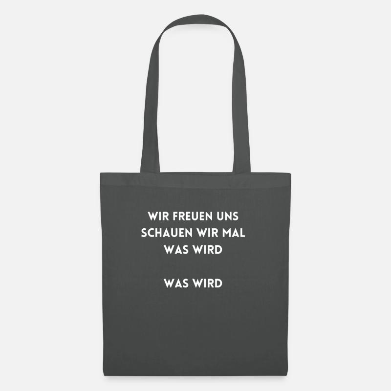 Meme Schauen wir mal was wird - Stoffbeutel - Graphite