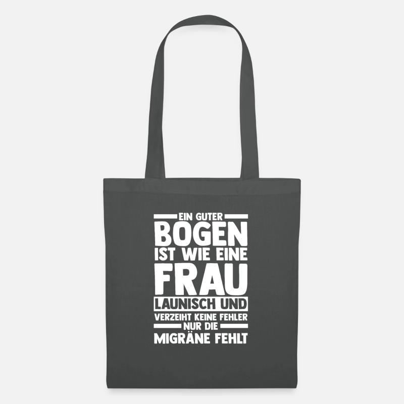 Bogen Bogenschütze Bogensport Bogenschießen - Stoffbeutel - Graphite