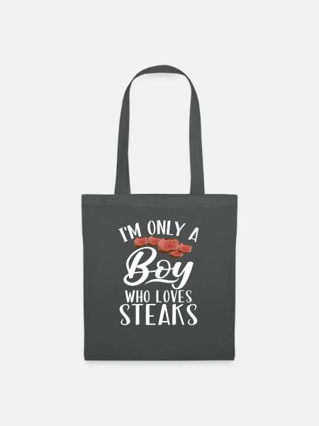Steak Lover Steak Geschenk - Stoffbeutel - Graphite