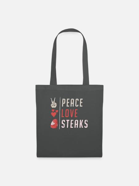 Steak Lover Steak Geschenk - Stoffbeutel - Graphite