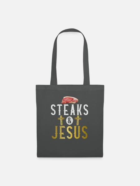 Steak Lover Steak Geschenk - Stoffbeutel - Graphite