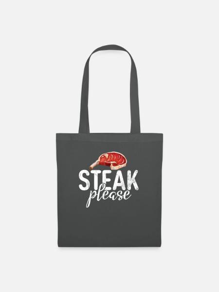 Steak Lover Steak Geschenk - Stoffbeutel - Graphite