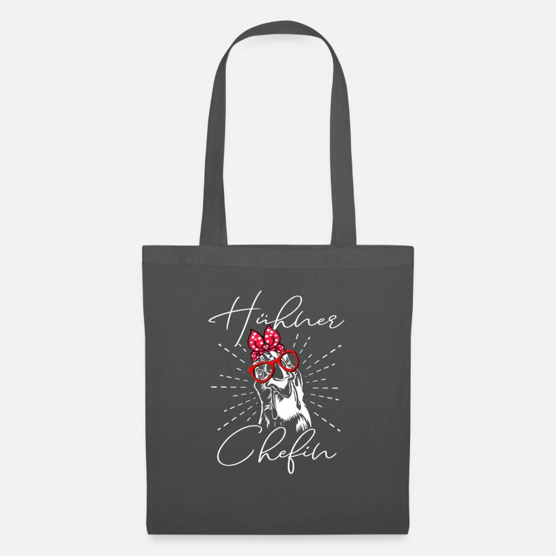 Hühner Hühner Chefin Hühnerhalterin Geschenk - Stoffbeutel - Graphite
