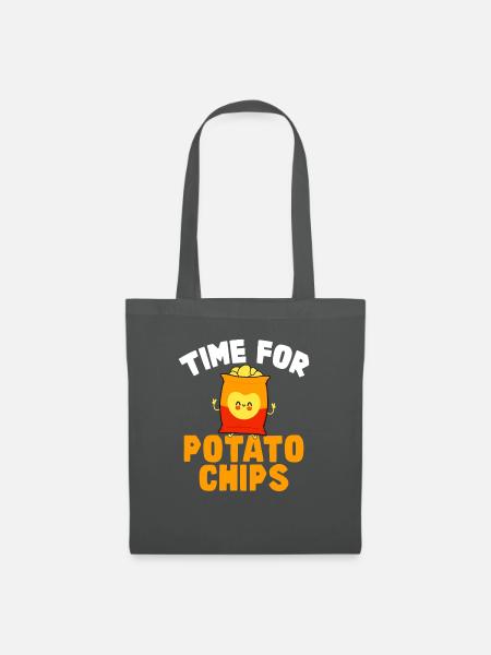 Kartoffelchips Geschenk - Stoffbeutel - Graphite