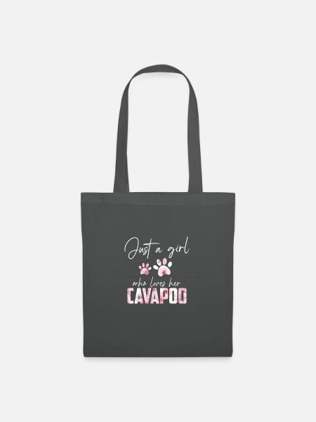 Cavapoo - Stoffbeutel - Graphite