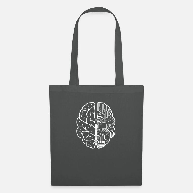 Programmer Code - Developer Programming Brain Pun - Tote Bag - graphite grey