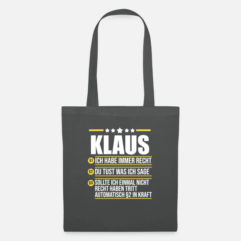 Klaus - Stoffbeutel - Graphite