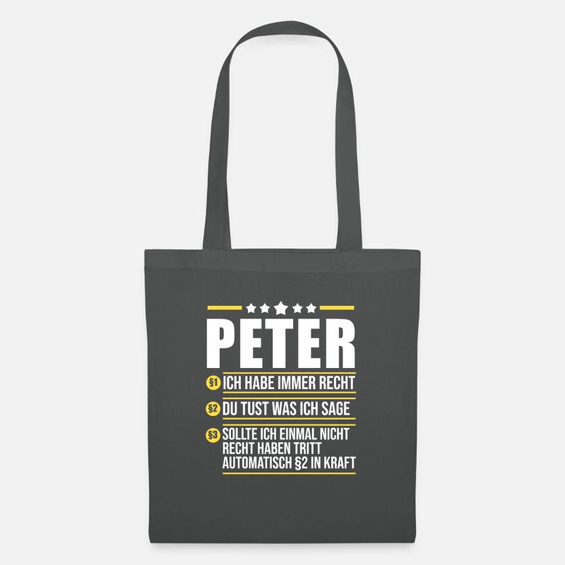 Peter - Stoffbeutel - Graphite