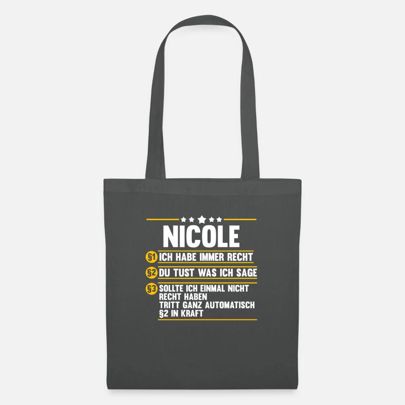 Nicole - Stoffbeutel - Graphite