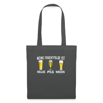 Landwirt Fruchtfolge Helles Pilz Weizen Bauer - Stoffbeutel - Graphite - Vorne