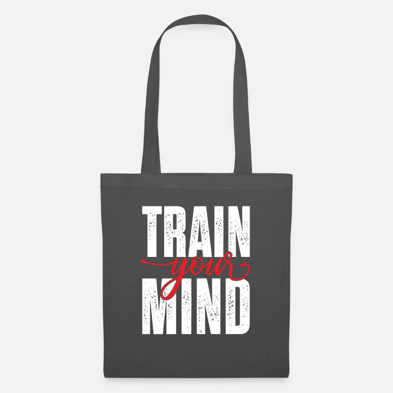 Train your mind - Stoffbeutel - Graphite