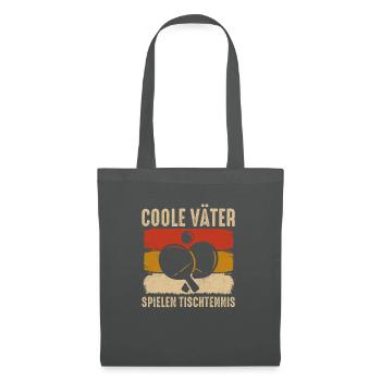 Geschenk für Vater Tischtennis Tischtennisspieler - Stoffbeutel - Graphite - Vorne